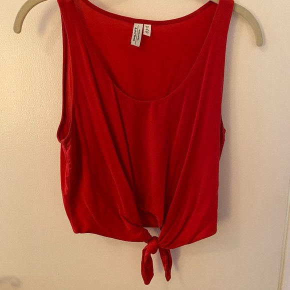 & Other Stories Tops - & Other Stories Red Tie Tank
